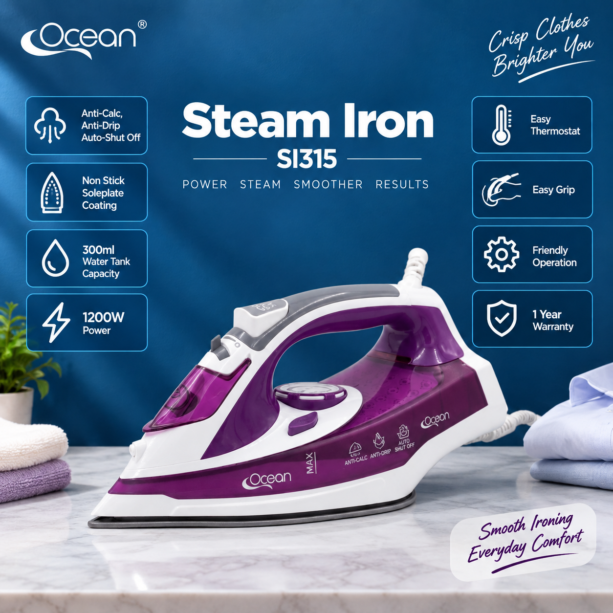 Ocean Steam Iron SI315